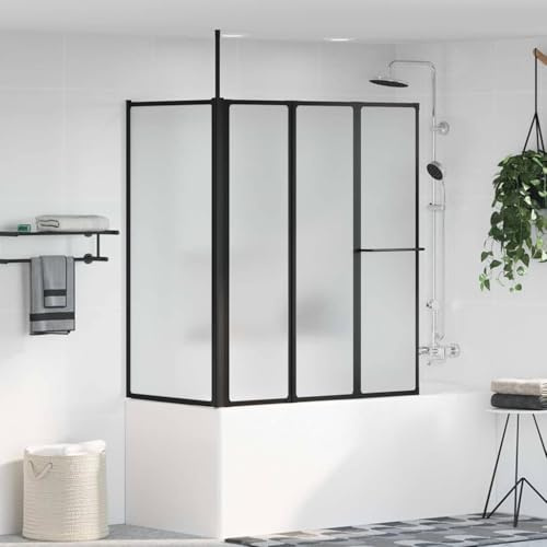 Sophrelle Mampara de Ducha 120 x 70 x 137 cm Aluminio Negro,42009757