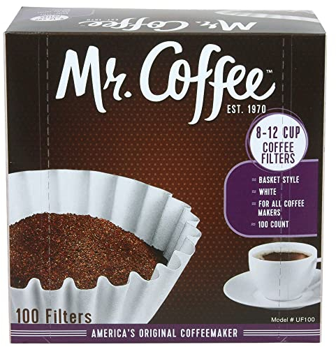 Mr. Coffee 8-12 Cup Coffee Filters, Box, Assorted, 100 Count