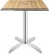 Bolero Table bistro carrée plateau basculant frêne 600 mm, cadre en aluminium, table d'intérieur et d'extérieur, plateau en bois de frêne pré-huilé, 730 (H) x 600 (L) x 600 (P) mm, GK991