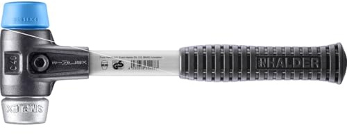 SIMPLEX-Schonhammer, TPE-soft/Weichmetall; mit verstärktem Tempergussgehäuse und Fiberglasstiel | D=40 mm | 3719.040
