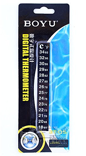 REY Termómetro Adhesivo para Pecera, Medidor de Temperatura para Acuario, Termómetro Sticker