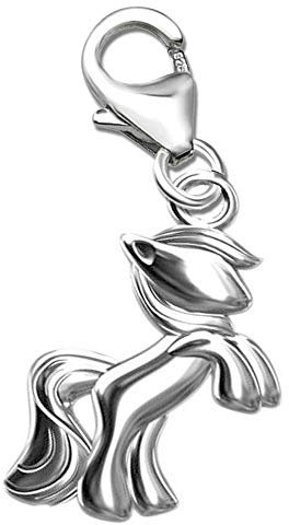 FANTASTIC NAILS COSMETIC COLLECTIONS Damen Mädchen Charm 925 Sterling Silber Kinder Anhänger für Kette Bettel-Armband Pony Pferd K496o