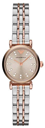 Emporio Armani Damenuhr 2-Zeiger-Werk Edelstahl roségoldfarben, AR1841