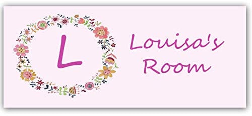 Tigerlilyprints Personalised Bedroom Door Plaque,Children's Name Plate, Boys,Girls Room Sign,Name on a Sign, Personalised Childrens Bedroom Door Signs.