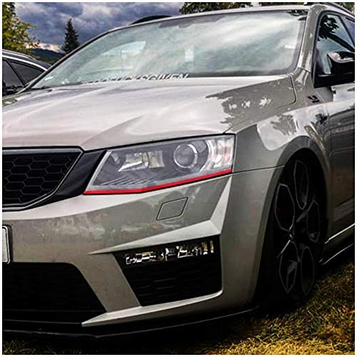 Finest Folia Folie Cover für Scheinwerfer Zwischensteg Auto Fahrzeug optisches Tuning Aufkleber (Vorfacelift D071)