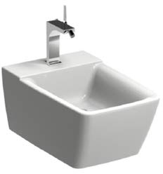 Keramag Xeno 2 Bidet, ohne Überlauf, wandhängend, Weiss mit KeraTect, 500501011