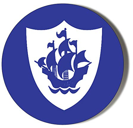 Gift Insanity BLUE PETER BADGE BLUE BACKGROUND 45mm Medium Novelty Badge