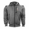 PROFIRST Motorbike Protective Hoodie Motorcycle Fully Armoured Jacket Soft Shell construction with CE Removable Protectors and Inner Lining (UK, Alpha, M, Regular, Regular, Grey)