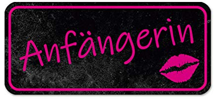Fahrzeug-Aufkleber Anfängerin I 20 x 9 cm I Vorsicht Achtung Fahranfänger I rosa schwarz I cooler Fahrzeug-Sticker I wetterfest selbstklebend I dv894
