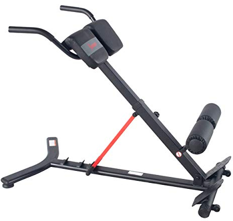Sunny Health & Fitness Klappbarer Roman Chair Rückentrainer Hyperextensionsstuhl, multifunktionales Trainingsgerät, Heimfitness-Sit-Up-Bank für Gesäß- und Bauchmuskeltraining - SF-BH620062