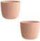 Gariella 2X apricot moderner Blumentopf mit Drainagesystem Pflanztopf-Kübel widerstandsfähig rund wetterfest Kunststoff Ø 25 cm