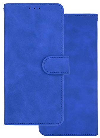 GOKEN Coque Folio Cuir Étui pour Vivo V21 5G / Vivo V21 4G, Antichoc Portefeuille Housse vec Fentes pour Cartes, PU/TPU Bumper Protection Case Cover Fermeture Magnétique (Bleu)