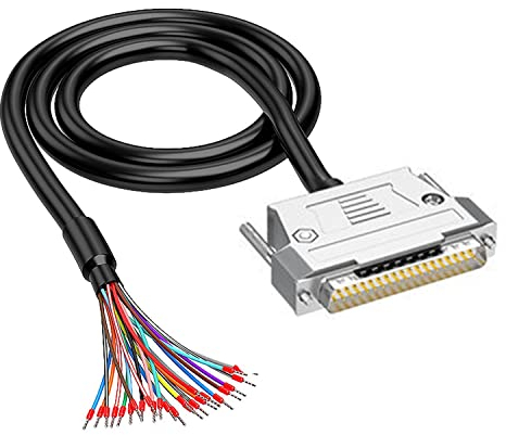 DB37 Connector Adapter 37 Pin Serial Extension Cable Solderless 37-Pin Port Breakout Replacement Cable with Bare Wire - 1M (DB37 männlich)