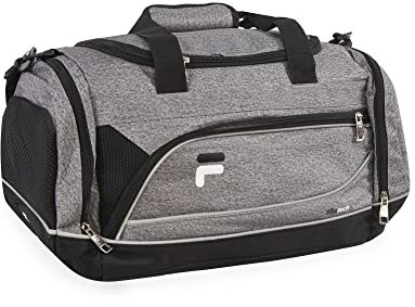 Fila Sprinter Sporttasche, 48,3 cm, Schwarz/Blaugrün, Meliert, Grau, Sprinter Sporttasche, 48,3 cm