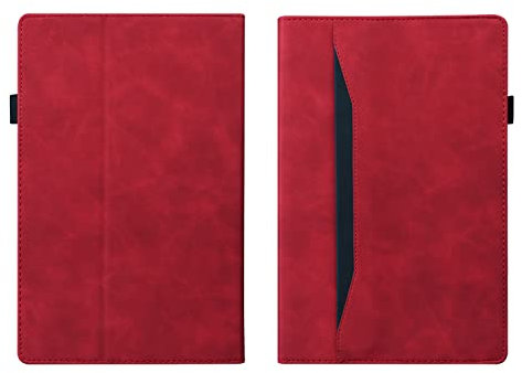 Rosbtib Custodia Lenovo Tab P11 Pro (2a generazione) 11,2 Pollici TB132FU/ 138FC, Folio Cover Business Pelle al Tatto Multi-angli Stand Case per Lenovo Tab P11 Pro 2022, Rosso