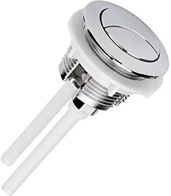 Pulsador Cisterna de Doble Descarga 38 mm Pulsador doble rasante WC Botón Reemplazo enjuague de inodoro con botón para inodoro, enjuague de inodoro con botón (B)