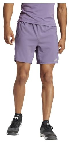 Adidas Men's HIIT Workout 3-Stripes Shorts Freizeit, Shadow Violet, L 5 inch
