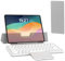 Cooper Nomad Travel Keyboard with Trackpad | Full-Size Keys, Foldable Cover Stand, Multi-Device Compatibility for iPadOS, iOS, Android, Windows | Portable, Bluetooth Wireless Keyboard Touchpad (White)