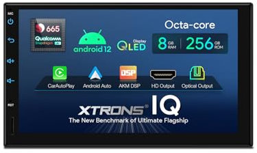 XTRONS TIQ722P AUTORADIO GPS CAR TABLET 2 DIN Android 12 WI-FI 8GB Carplay Auto