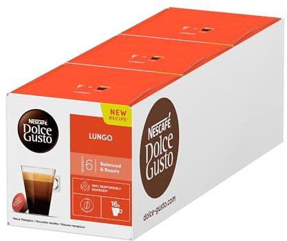 NESCAFÉ DOLCE GUSTO Lungo Kaffeekapseln 3er Pack (3 x 16 Kapseln)
