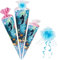 alles-meine.de GmbH Schultüte - mit 3D Glitzer - Effekt ! - Meerjungfrau - 35-85 cm - Größe wählbar - Spitze wählbar - inkl. Tüll Schleife - Zuckertüte - Tüll - oder Filzabschl..