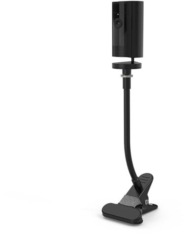 HOLACA Clip Mount Compatible with Indoor Camera (Indoor Camera 2nd Gen) and Pan-Tilt Indoor Cam, 360° Adjustable, Robust Indoor Mount (Clip Holder, Black)
