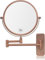 Nicesail Wall Mounted Makeup Mirror Rose Gold 10x Magnifying Extendable Bathroom Pull Out Shaving Mirror, Ø 20cm