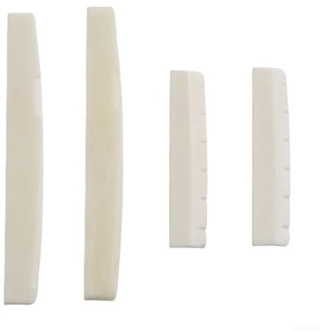 Steg-Sattel und Sattel für Akustikgitarre, 2 Sets à 4 Stück, 72 mm Sattel, 43 mm Sattel