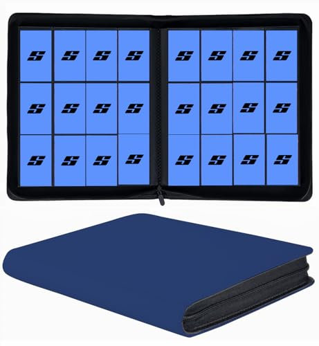 Carpeta para tarjetas de intercambio de 12 bolsillos, 720 bolsillos, sin anillo, álbum de tarjetas coleccionables apto para YuGiOh, MTG, TCG, tarjetas de juego, tarjetas deportivas, tarjetas de visita