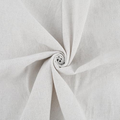 CABODYALS 15m Weißer Cheesecloth Fabric Leinentuch Abseihtuch Passiertuch Stoff Laken Stickerei Jute Leinen Bestickter Nähstoff Zum Nähen Herstellen von Kleidung Kleidungsstücken DIY Bastelbedarf