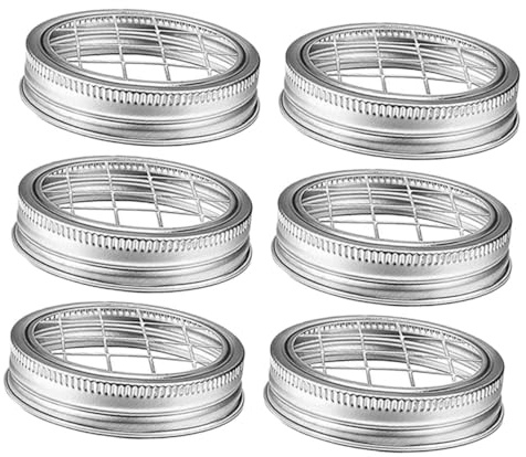 Ciieeo Lot De 6 Couvercles De Bocaux En Acier Inoxydable Pour Faciliter La Composition