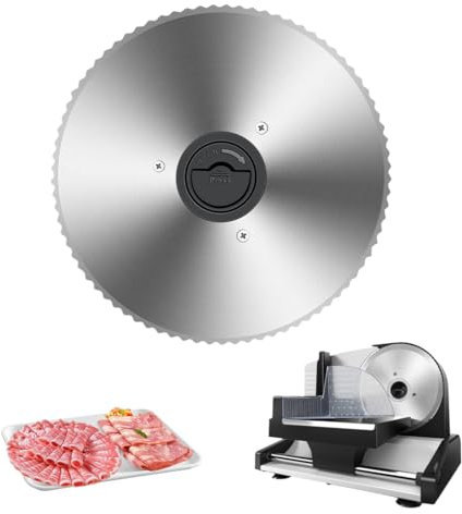 Elektrischer Allesschneider Klinge Edelstahl, 1 Klingen, Verstellbare Küchenmaschine Klinge, Wurstschneidemaschine Klinge, Brotschneidemaschine Klinge, mehrfarbig, 19 cm Durchmesser