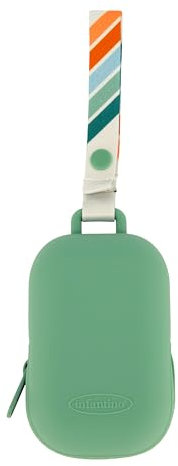 INFANTINO PaciPod – Porte-tétine en Silicone de qualité supérieure, se Fixe à la Poussette ou au Sac à Langer, Peut contenir jusqu'à 2 tétines, Facile à Nettoyer
