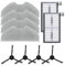 Zubehör-Set für Eufy X8 Pro Serie, für Eufy X8 Pro SES Saugroboter, Ersatzteil 4 Seitenbürste, 2 Filter, 4 Wischtuch