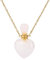 PH PandaHall Collier Flacon de Parfum en Quartz Rose Naturel Collier Diffuseur D'Huiles Essentielles en Forme de Cœur en Cristal de Quartz Véritable Chaîne Dorée Bijoux D'Été pour Femmes Rose 1 pc