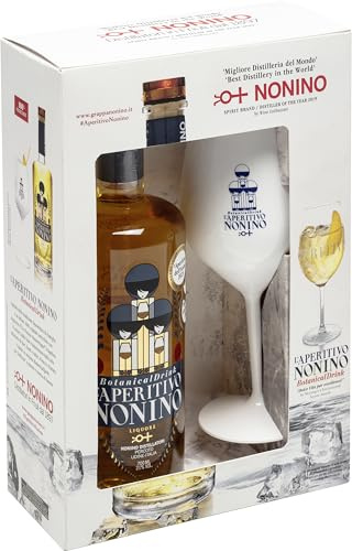 NONINO L'Aperitivo Botanical Drink Spritz Kräuterlikör 21% vol (1 x 0.7 l) | In Geschenkpackung inklusive eines Glases aus Tritan
