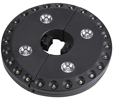 QANYEGN Luz de sombrilla para Patio, lámpara de noche para acampar con 28 luces LED, luz LED de 3 modos de brillo para sombrillas de Patio, tiendas de campaña