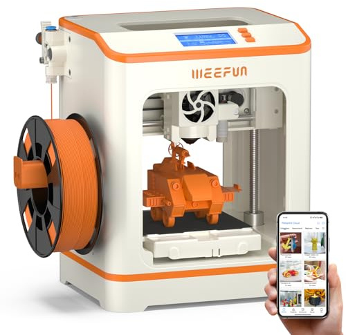 Weefun TINA2C 3D Printer for Beginners & Kids, Fully Assembled, Easy to Use | Auto Leveling, WiFi & APP Control 3000+ Model Library, 25+ DIY Modules, Open Source Mini 3D Printer for Home, School, STEM