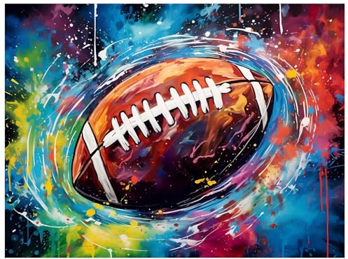 Mafenr Art Rugby Diamond Painting Erwachsene, Rugby Diamant Painting Bilder - 30x40cm, Diamond Painting für Geschenke und Wanddekoration