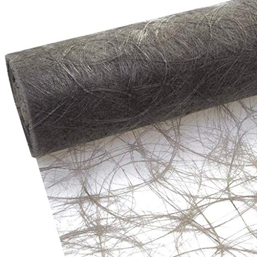 Deko AS GmbH Sizoweb Tischband anthrazit - Taupe 30 cm Rolle 25 Meter 64 026-R