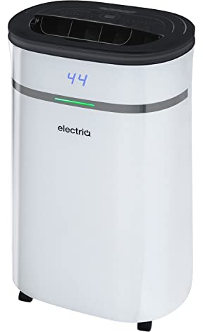 ElectriQ Portable Low Energy Dehumidifier - 20L, White, Ioniser and Humidistat