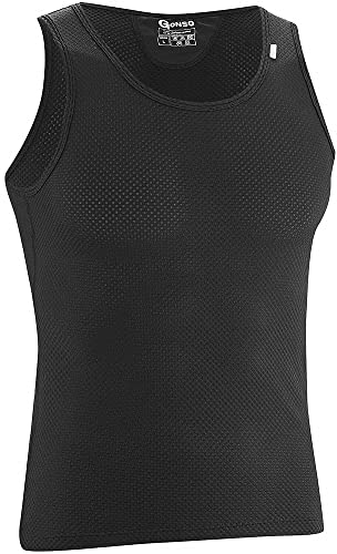Gonso Herren Nevel U-Shirt Unterhemden, Schwarz, 3XL
