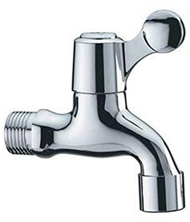 Einhebel-Wandarmatur Kaltwasser Badezimmer WC, Waschbecken Badewanne Messing Armaturen Waschmaschine Garten Terrasse Chrom-Finish