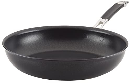 Anolon 87538 Smart Stack Hard Anodized Nonstick Frying Pan/Fry Pan/Hard Anodized Skillet - 12 Inch, Black