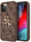 Guess GUHCP12M4GMGBR Case for iPhone 12/12 Pro 6.1 Inch Brown 4G Big Metal Logo