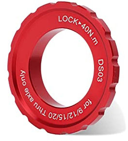 Centerlock Lockring, Centerlock Lock Cover Ring Disc Rotor Lockring Centerlock Rotoren Werkzeug für Fahrrad Mountainbike, Fahrradzubehör (Rot)