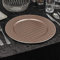 URBNLIVING Piatti di ricarica per cena di Natale da 33 cm tovagliette da pranzo riutilizzabili decorazioni per feste (croce di diamante oro rosa, 12 piatti di caricamento)