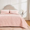beeweed Tagesdecke Bettüberwurf 240x260cm Rosa, Bedspreads aus Mikrofaser, Quilt Überwurf Bett Überwurfdecke leicht, Steppdecke bei Ultraschall genäht mit 2 Kissenbezug, Blumenmuster