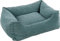 Flamingo Rechteckiges Velutto-Körbchen Blau – 80 x 67 cm, ideal für mittelgroße Hunde wie Cocker Spaniel, Beagle, Französische Bulldogge und Shih Tzu, luxuriöser Komfort und Premium-Qualität
