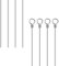 Mozeat Lens 100 Pack Fishing Looped Spinner Shaft, Stainless Steel Spinner Bait Wire Fishing Spinner Shaft Fishing Lure Making Supplies Lure Making Kit Rigs for Freshwater Bass Trout Walleye Salmon